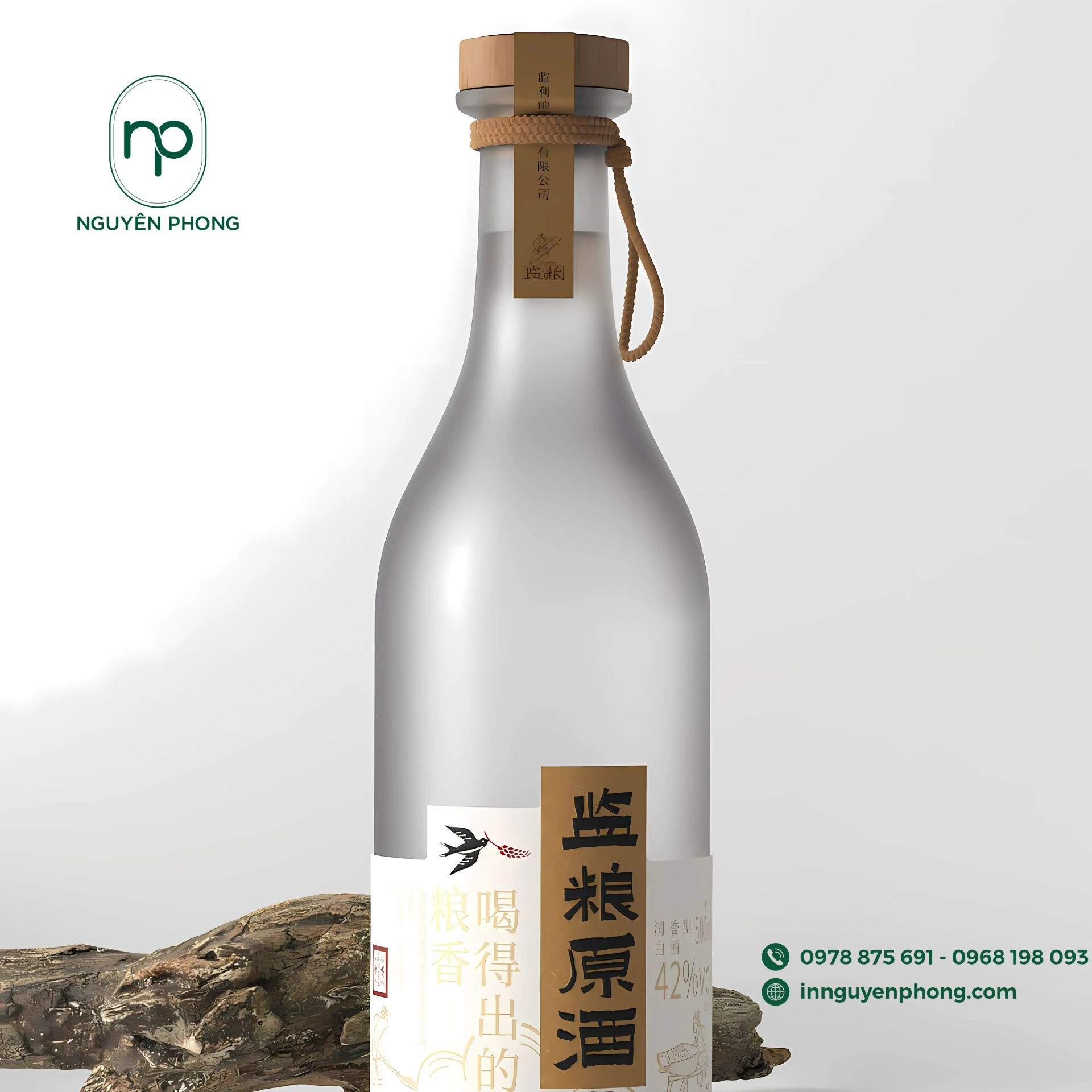 Mẫu tem dán rượu nếp